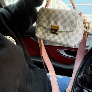 Louis Vuitton Croisette bag- Gray and Pink